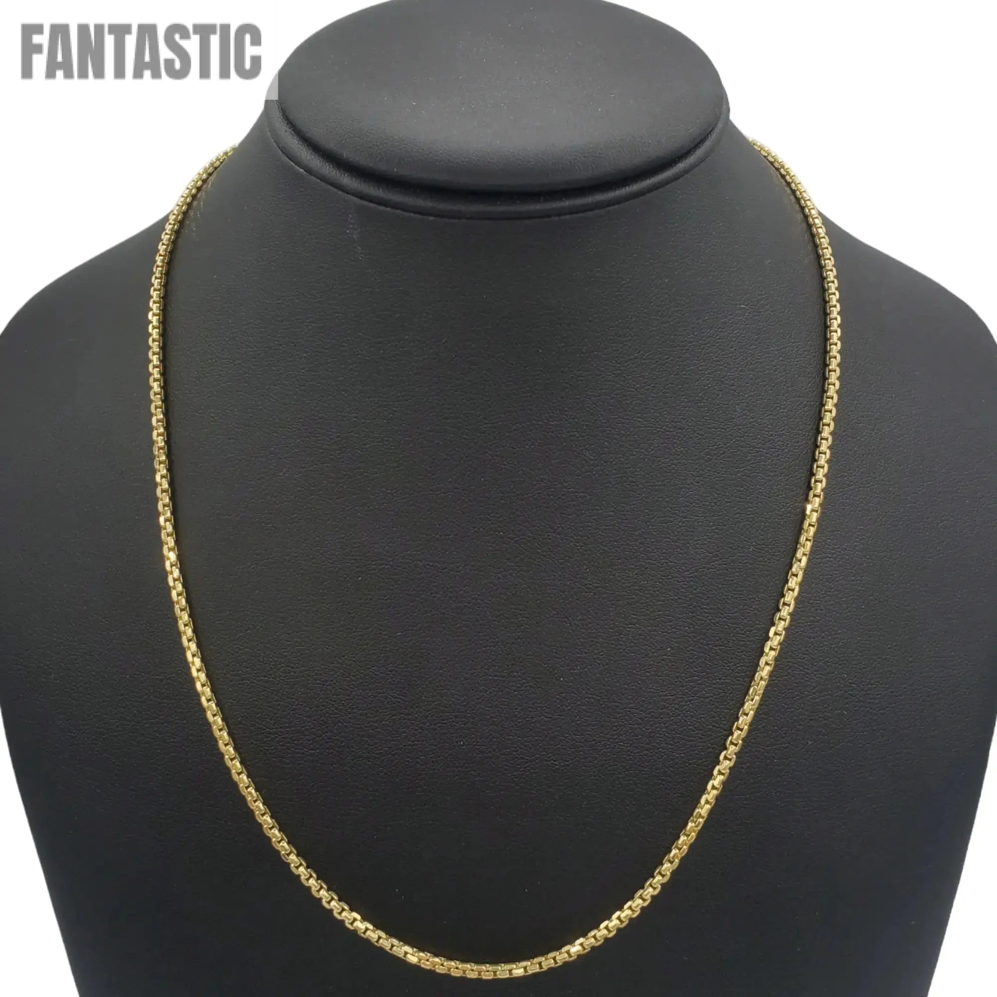 14K Gold- Hollow Box Chain (Yellow Gold)