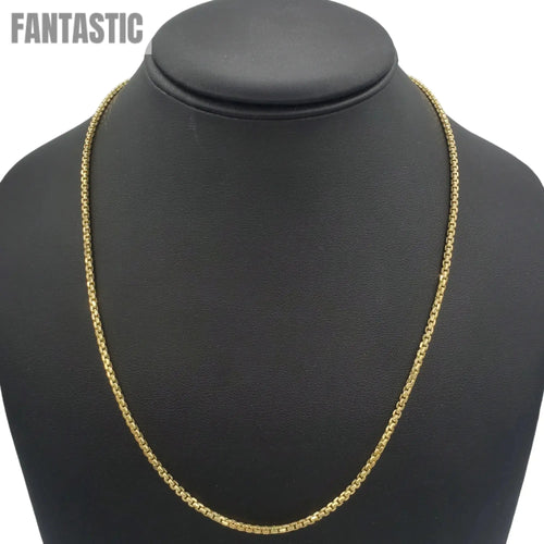 14K Gold- Hollow Box Chain (Yellow Gold)