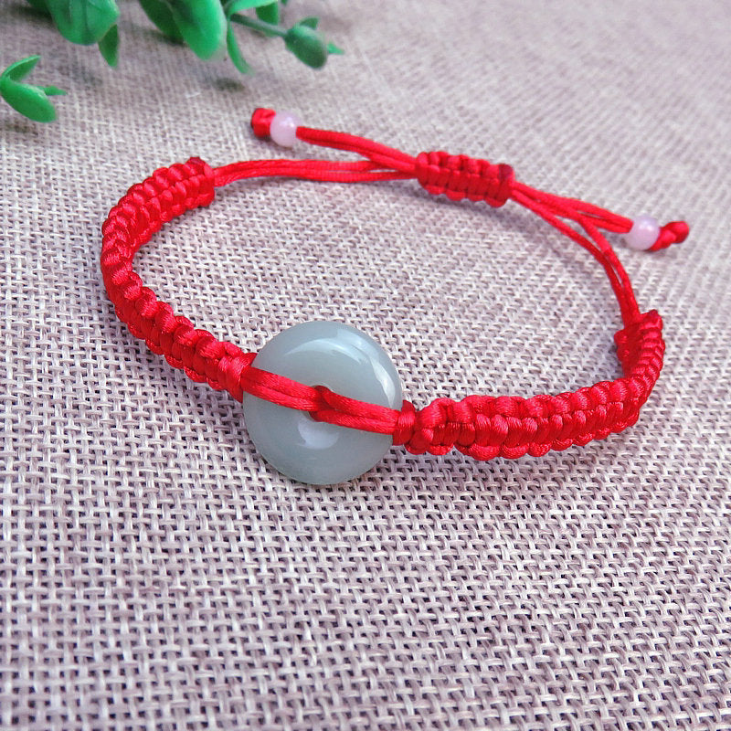 Jade Peace Buckle Carrying Strap Pull Bracelets