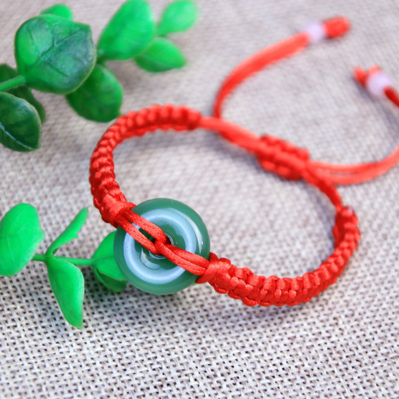 Jade Peace Buckle Carrying Strap Pull Bracelets