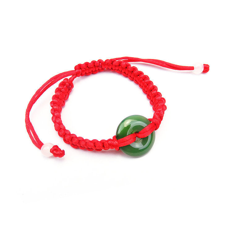 Jade Peace Buckle Carrying Strap Pull Bracelets
