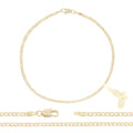 Butterfly CZ Pendant 14K Anklet Gold Filled Cubic Zirconia 10" Women