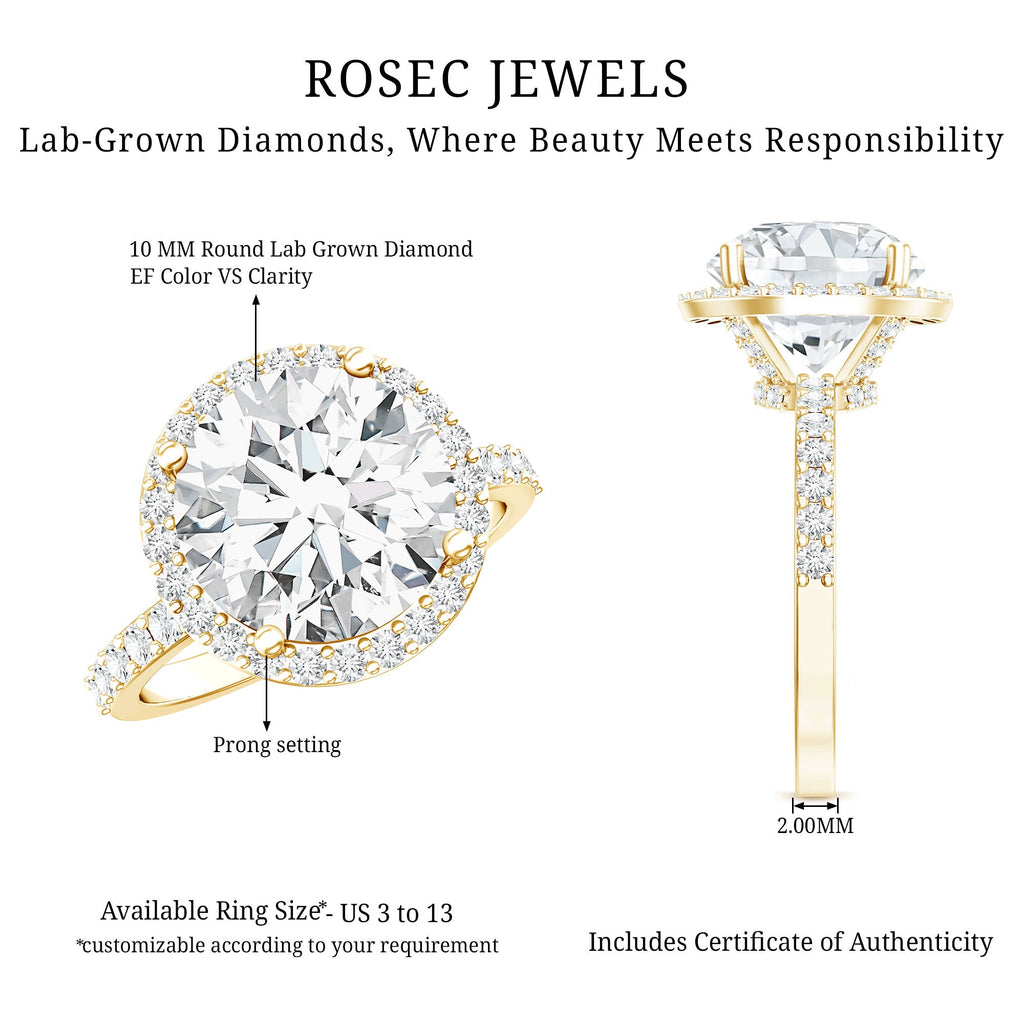 4 Carat Lab Grown Diamond Cocktail Engagement Ring with IGI Certificate