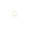 14K Gold-Filled Box Textured Cut Hoop Women Earrings 4 mm Thick 25-80 mm