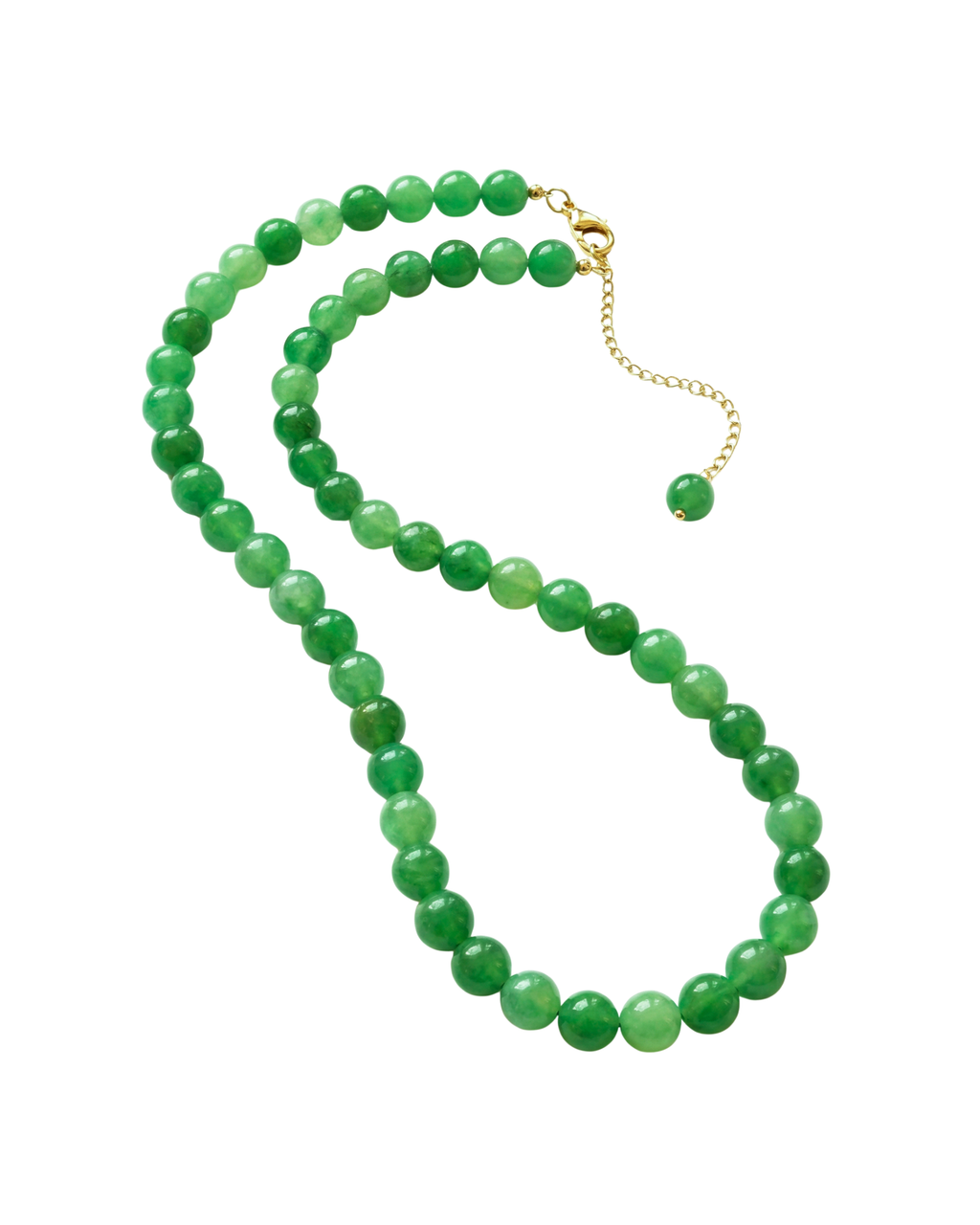Lime — Green Jade Beaded Necklace