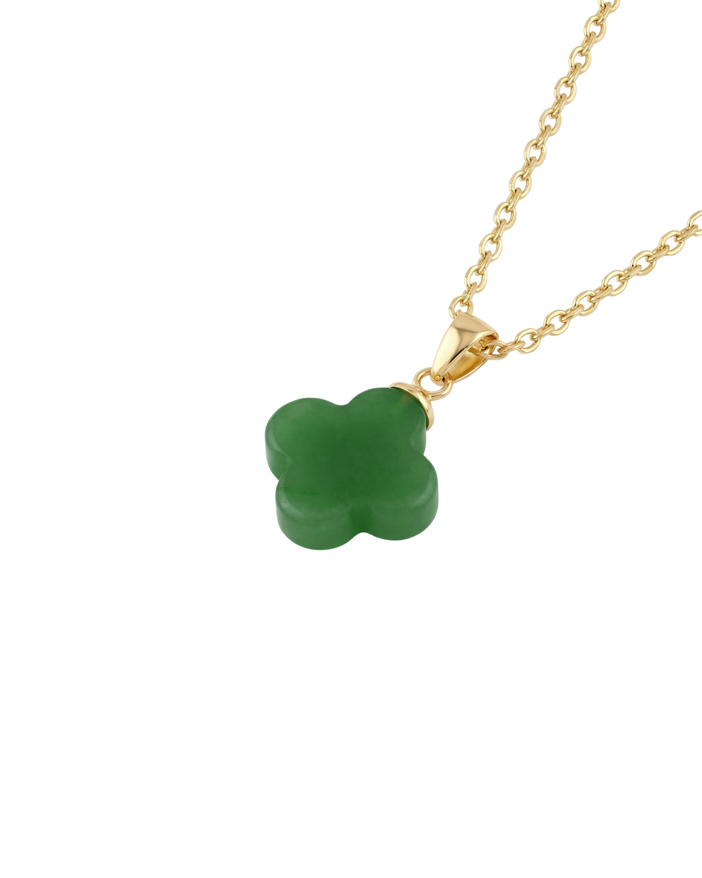 Clover — Green Jade Pendant Necklace