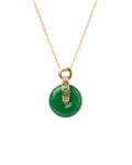 Donut — Green Jade Pendant Necklace