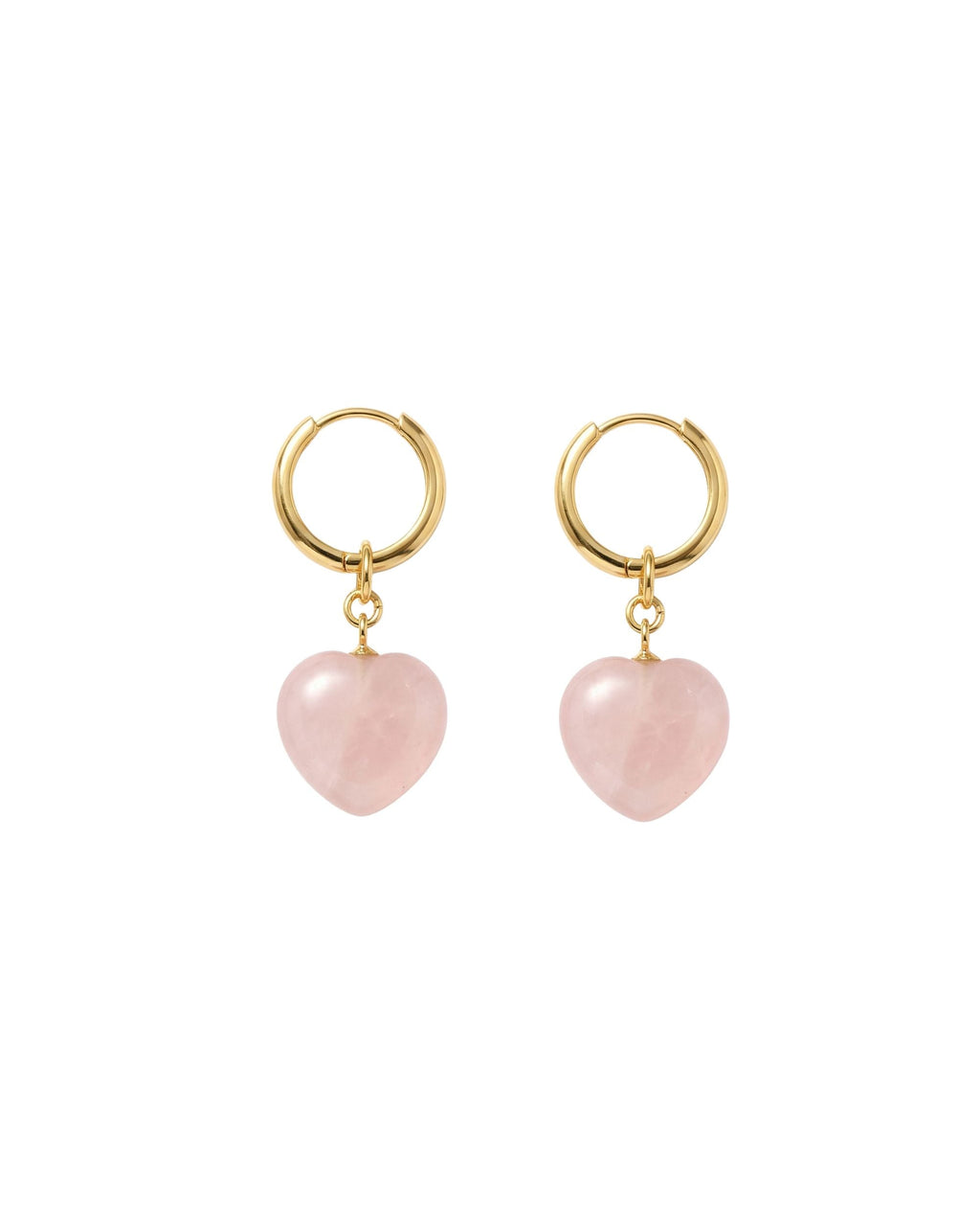 Heart — Jade Stone Charm Earrings