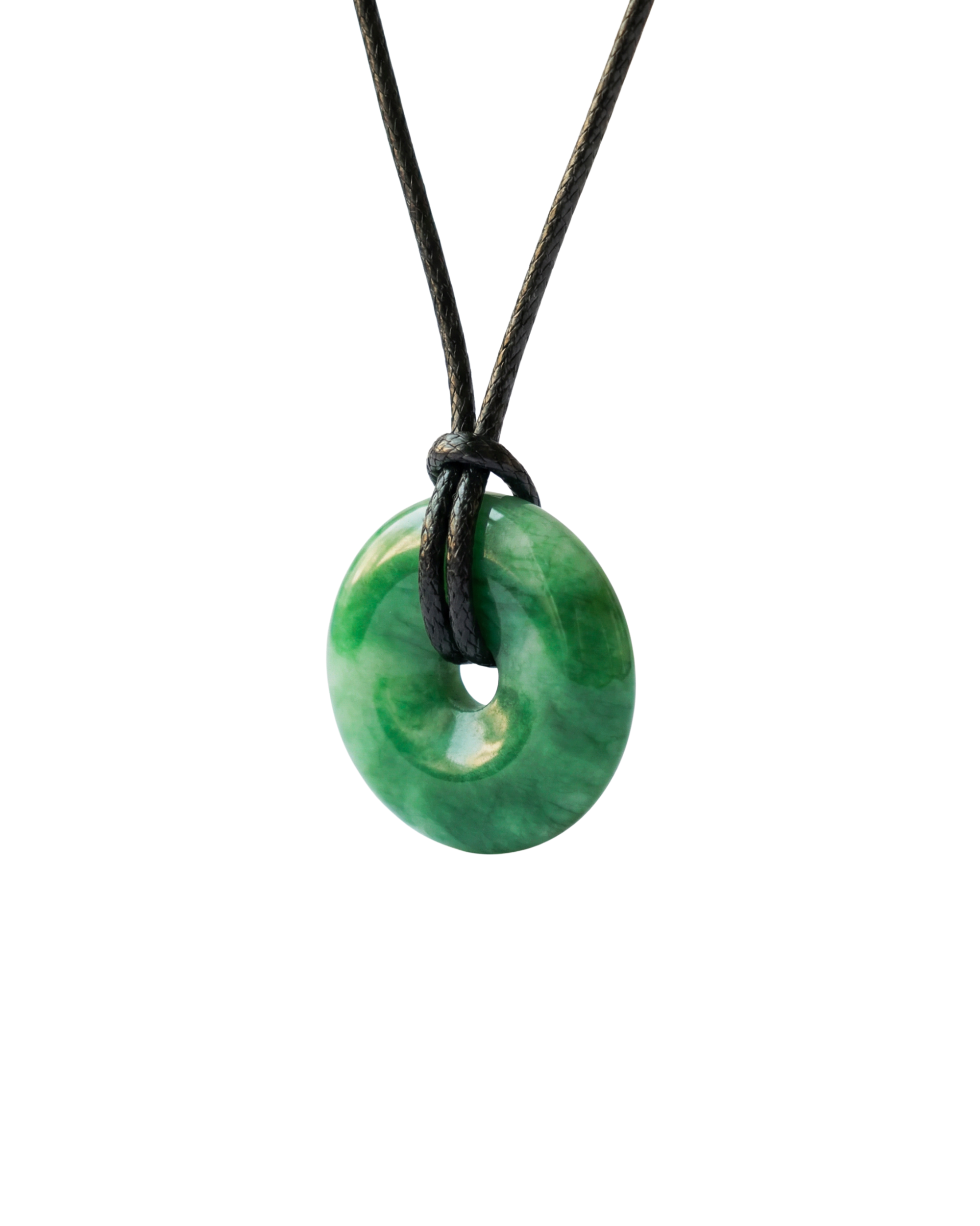 Medallion — Green Jade Cord Necklace