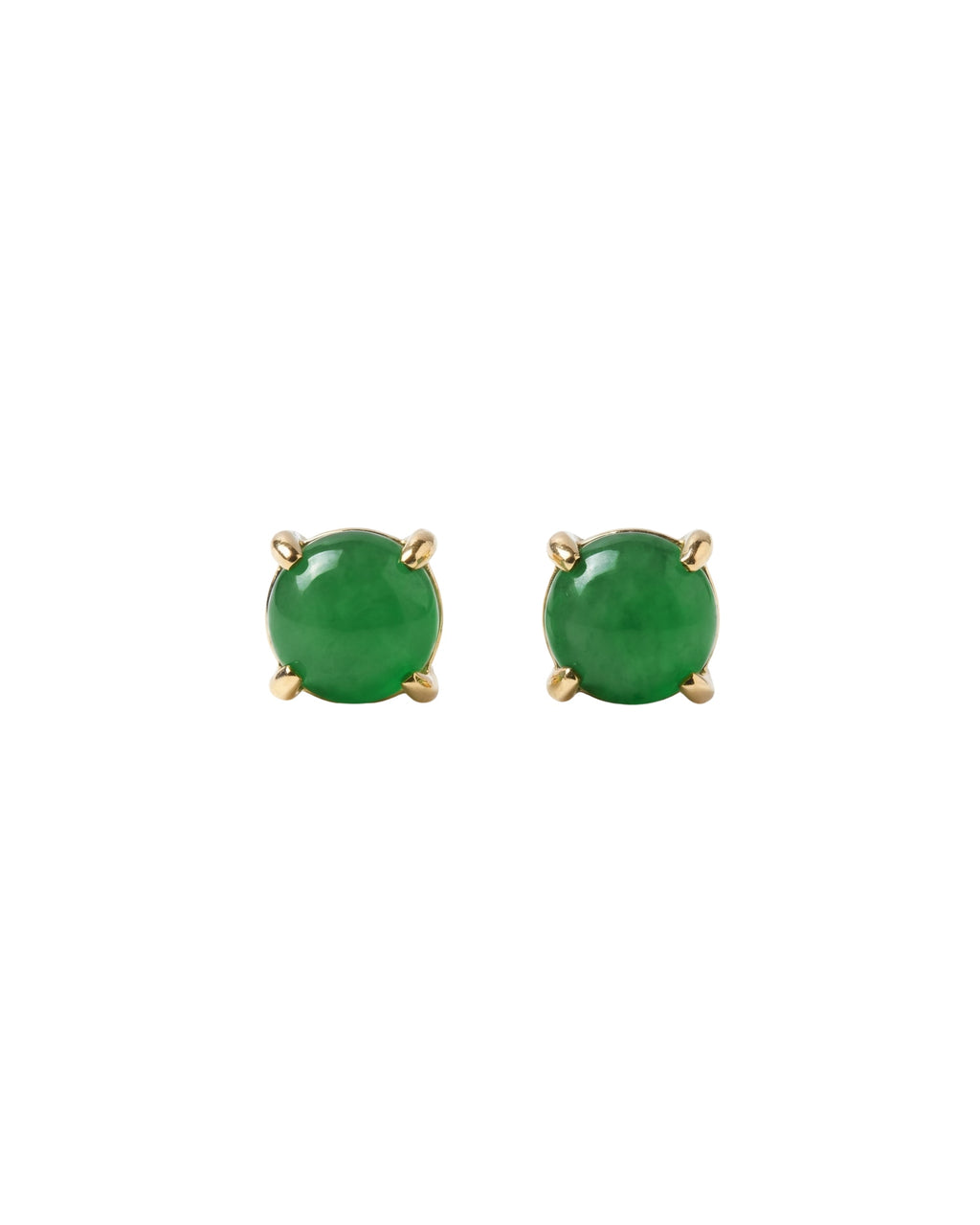 seree Atelier | Remi — Imperial Green Jade Stud Earrings