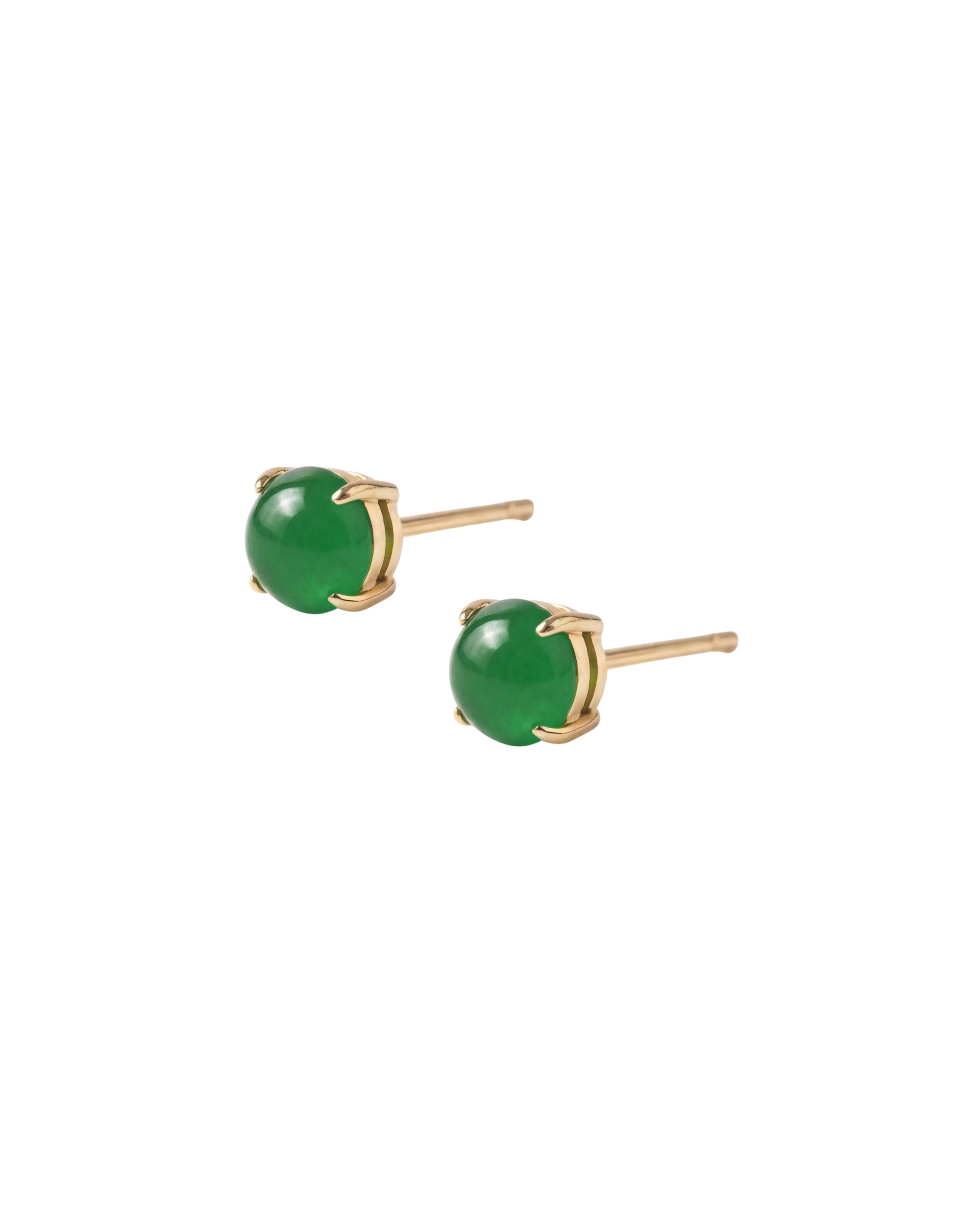 seree Atelier | Remi — Imperial Green Jade Stud Earrings