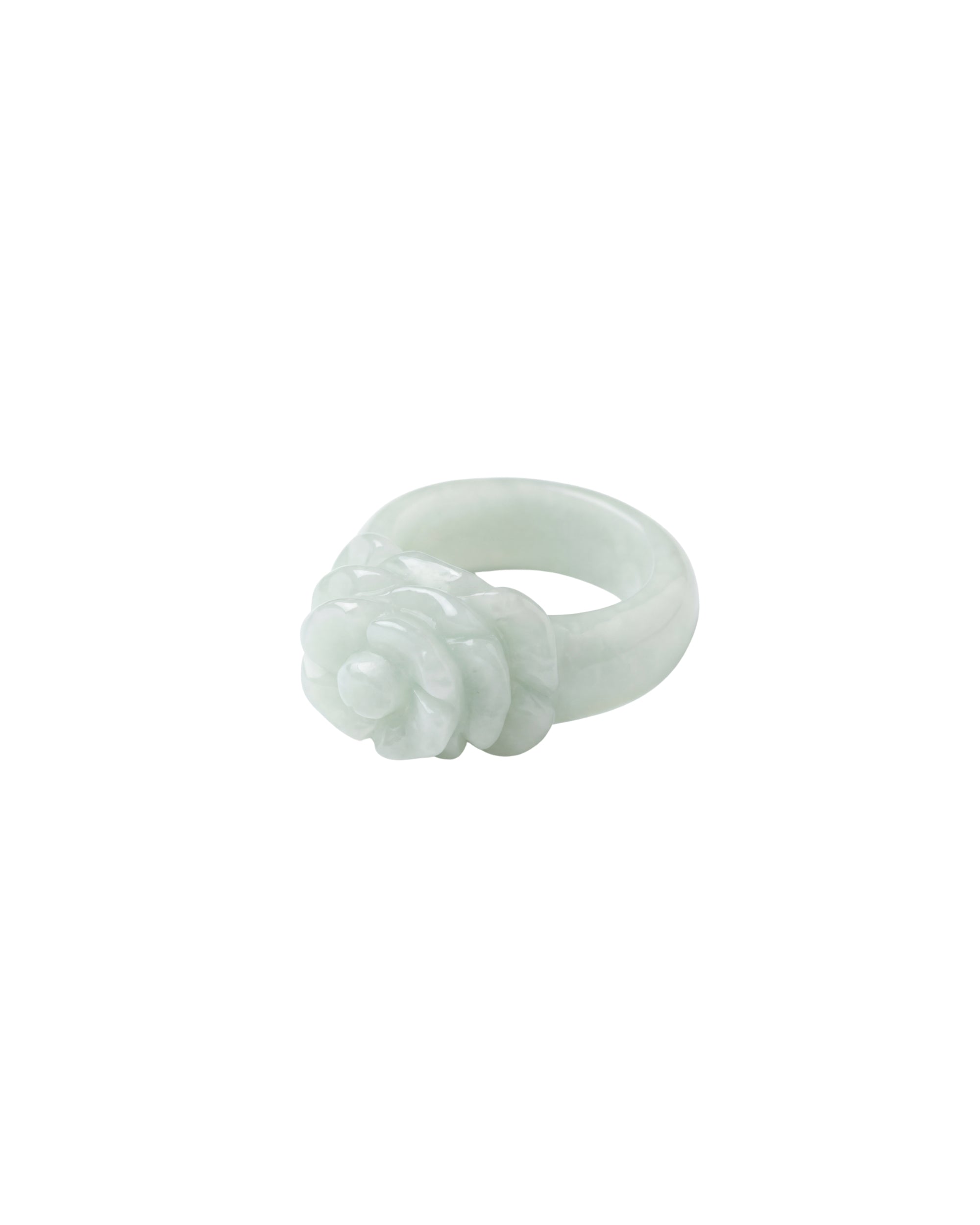 Rose — Off-White Jade Ring